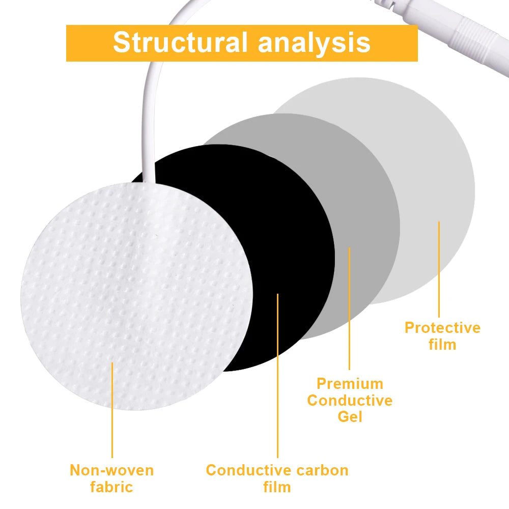 50/100Pcs 3cm Round Electrode Pads For Tens EMS Muscle Stimulator Massager Reusable