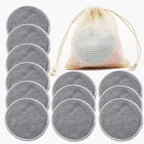 12PC Reusable Round Cotton Pads Makeup Remover Washable Round Bamboo Nursing