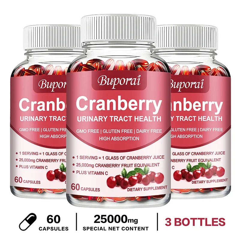 Cranberry Capsules Supports Cardiovascular Health Enhances Immunity Supports Urinary Tract Health