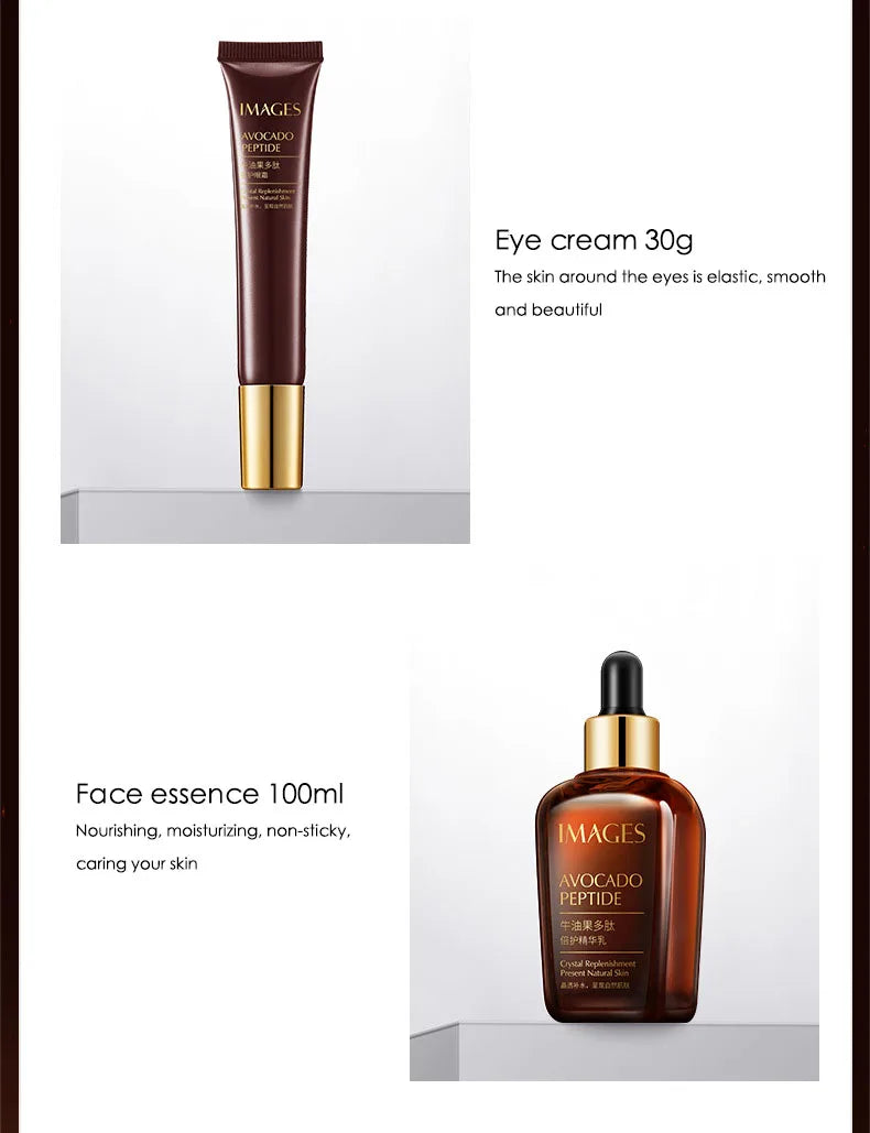 5pcs/Set IMAGES Avocado Skin Care Facial Moisturizing Cream Serum Cleanser Eye Skin Care Products