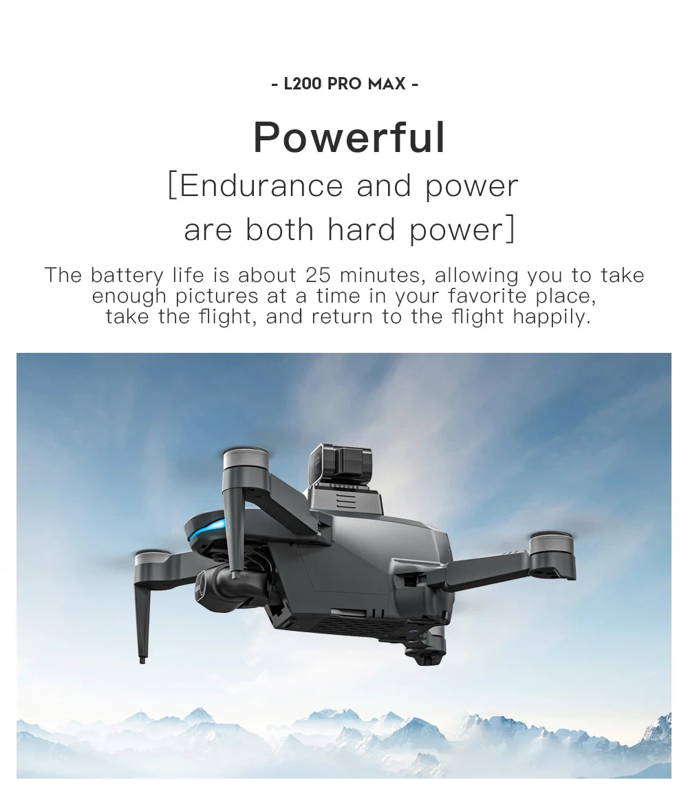 L200 PRO MAX Brushless Motor 2-Axis Gimbal 4K Professional GPS Drone 360° Obstacle Avoidance 5G WIFI Quadcopter Drone RC