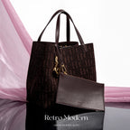 Fashion New Solid Color Women's Bucket Bag Large Capacity Letter Design Small Card Bag Accessories Handbag
