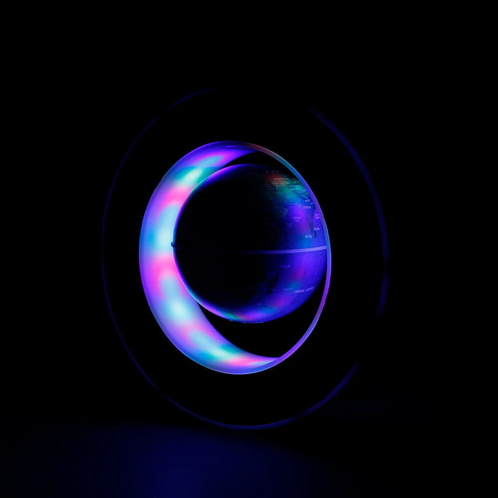 Floating Globe Levitating World Map Rotating LED Bedside Lamp Magnetic