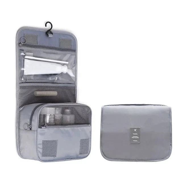 Travel Makeup Bag Waterproof Toiletries Organizer Hook Wash Storage