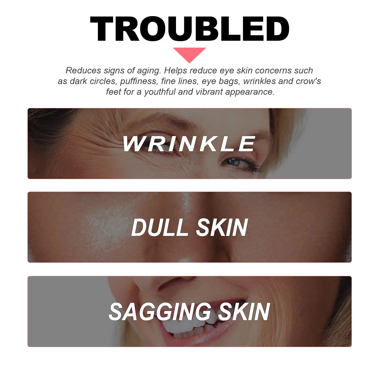 Retinol Eye Cream Stick Dark Circles Anti-Puffiness Smooth Brightening Moisturizing Firming Under Eye Treatment