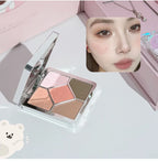 ART VALUE 7PC Makeup Set 3 Colors Lip Mud Pressed Powder Blush Eyeshadow Necklace