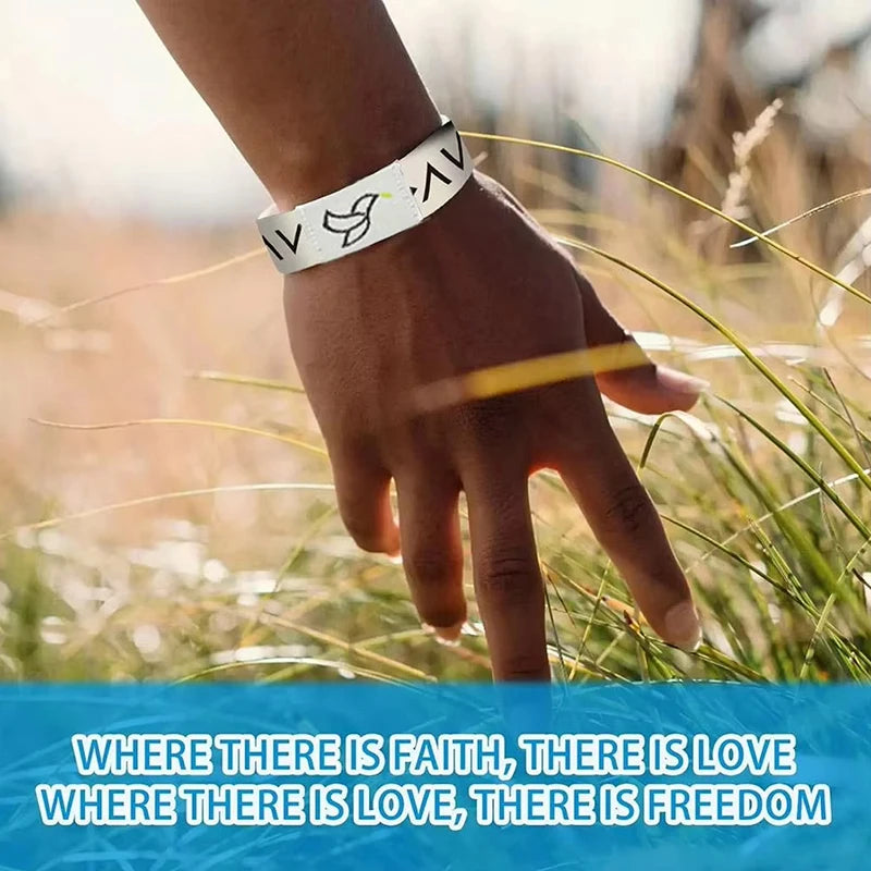 Wearable Bible Verse NFC Bracelet Women Men Christian Daily Religious Gifts