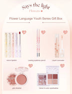 8-Piece Beauty Set with Lipstick Concealer Eyeshadow Eyebrow and Blush Makeup