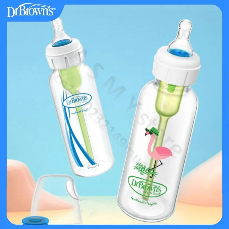 Dr. Brown's Newborn Baby Bottle With Valve Anti-Colic Glass Hare-Lip Babies
