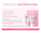 3pcs set LAIKOU Skin Care Vitamin C Sakura Snail Essence Serum Eye Face Cream Moisturizer Travel Size
