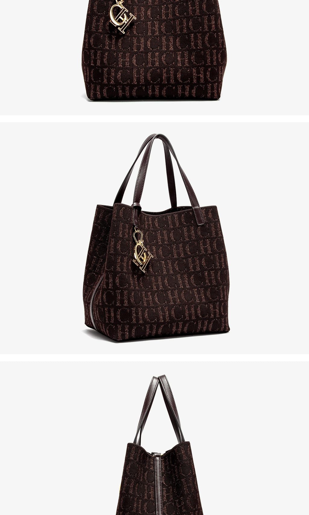 Fashion New Solid Color Women's Bucket Bag Large Capacity Letter Design Small Card Bag Accessories Handbag