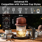 Whiskey Smoker Kit with Wood Chips 4 Flavors Old Fashioned Drink Smoker Infuser Cocktails Bourbon Gifts