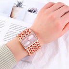 Luxury Noble Gold Ladies Quartz Watch Women's Bracelet