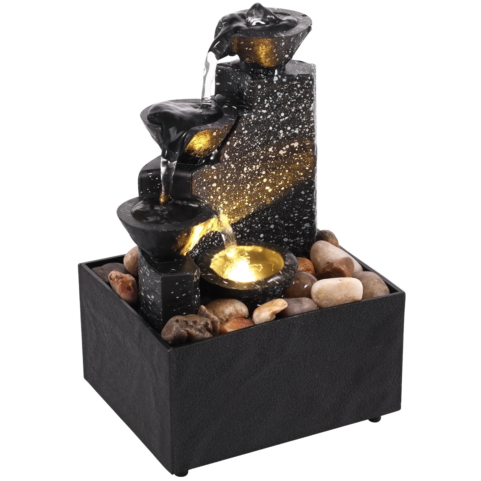 Desktop Waterfall Decoration Flowing Water Small Living Room Office Tabletop Fountain