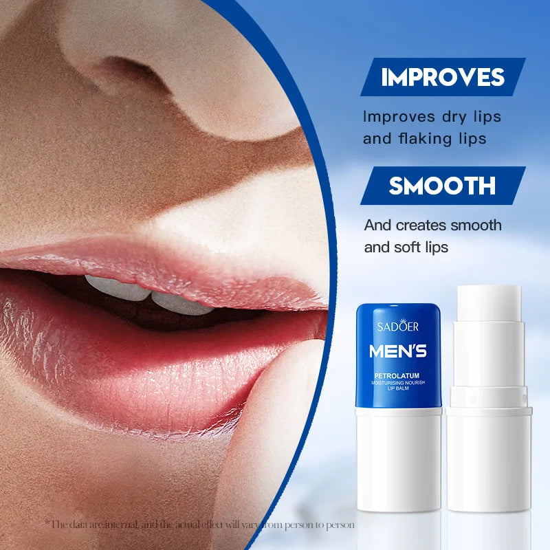 Men's  Lip Balm Moisturizing Hydration Fading Lip Lines Anti-Cracking Remove Dead Skin Refreshing Not Greasy