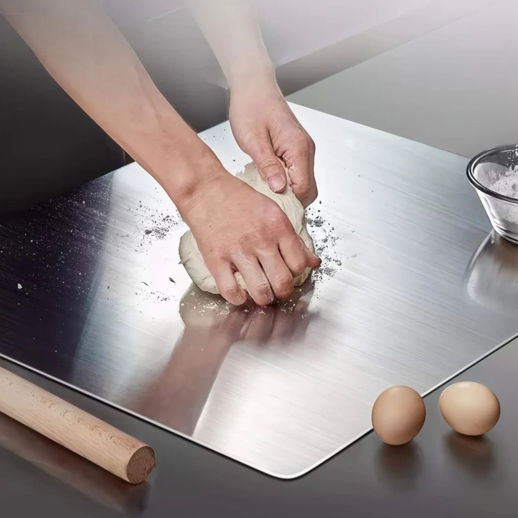 Premium Stainless Steel Chopping Board Large Easy Clean Multipurpose Cutting Surface for Fruits Vegetables & More