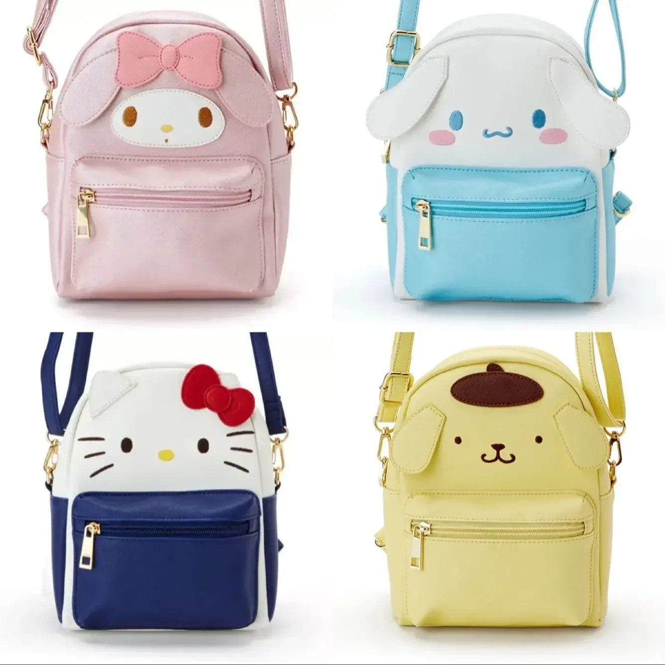 Sanrio Plush Bag Kawaii Kuromi Cinnamoroll Melody Cartoon Anime Crossbody Travel Women Girls Gifts