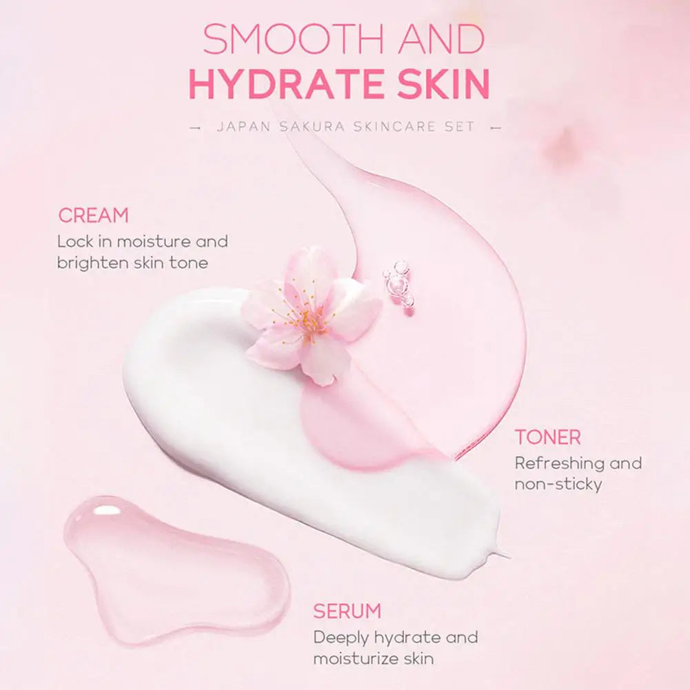 5/3pcs Sakura Skin Care Sets Gift Box