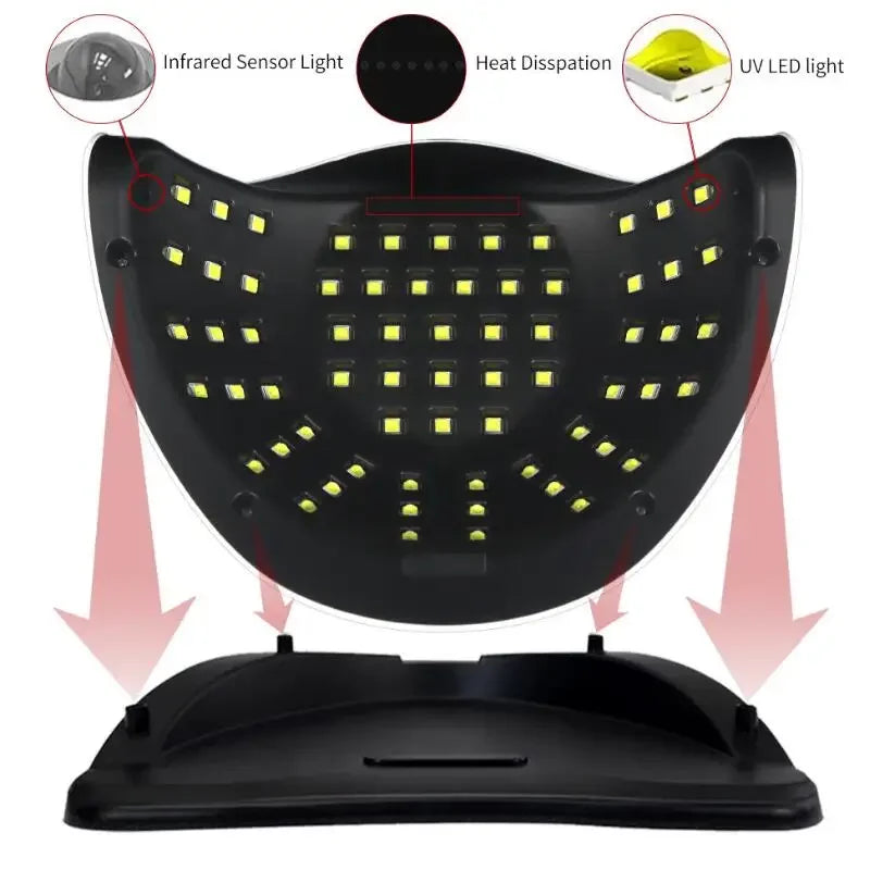 SUN X11 MAX Professional Nail Drying Lamp for Manicure 280W Nails Gel Polish Auto Sensor UV LED