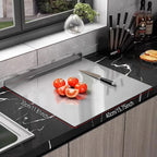 Premium Stainless Steel Chopping Board Large Easy Clean Multipurpose Cutting Surface for Fruits Vegetables & More