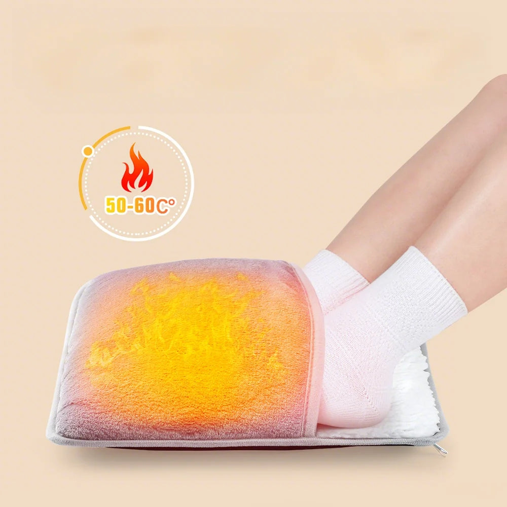 USB Portable Hand Warmer Rechargeable Plush Reusable Electric Heater Home Winter Feet Abdomen