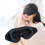 3D Sleep Mask Blindfold Soft Memory Foam 99% Blockout