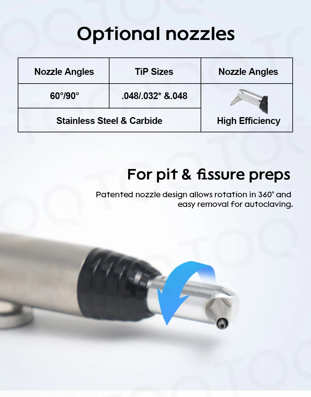 Dental Aluminum Oxide Micro blaster Polisher Teeth Whitening Pen 2/4hole