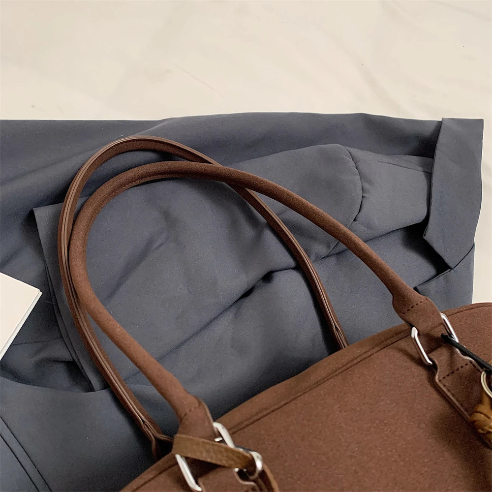 Big Size Women Bags Suede Large Capacity Shoulder Crossbody With Long Strap