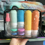 17/4Pcs Travel Bottles Set Leak Proof Refillable Shampoo Conditioner Lotion Liquid Empty