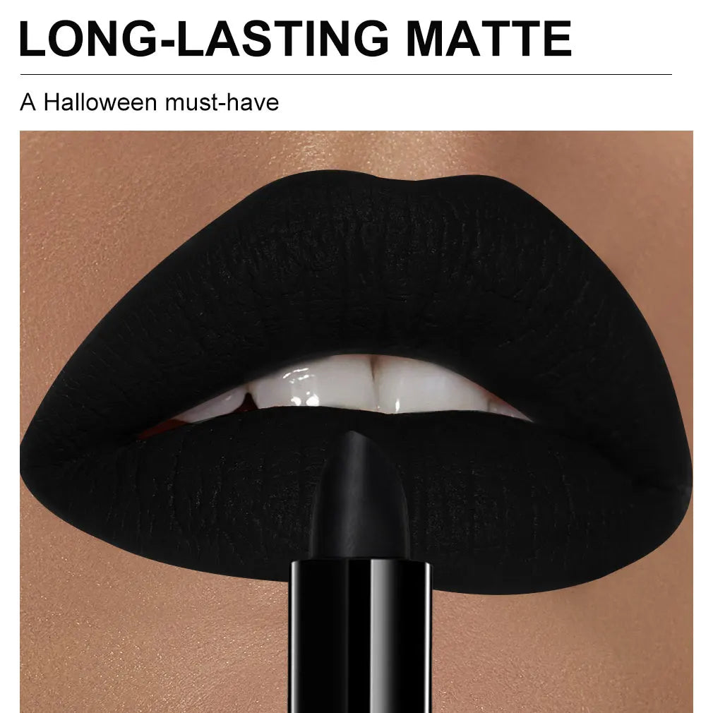 Matte black lipstick, long-lasting waterproof