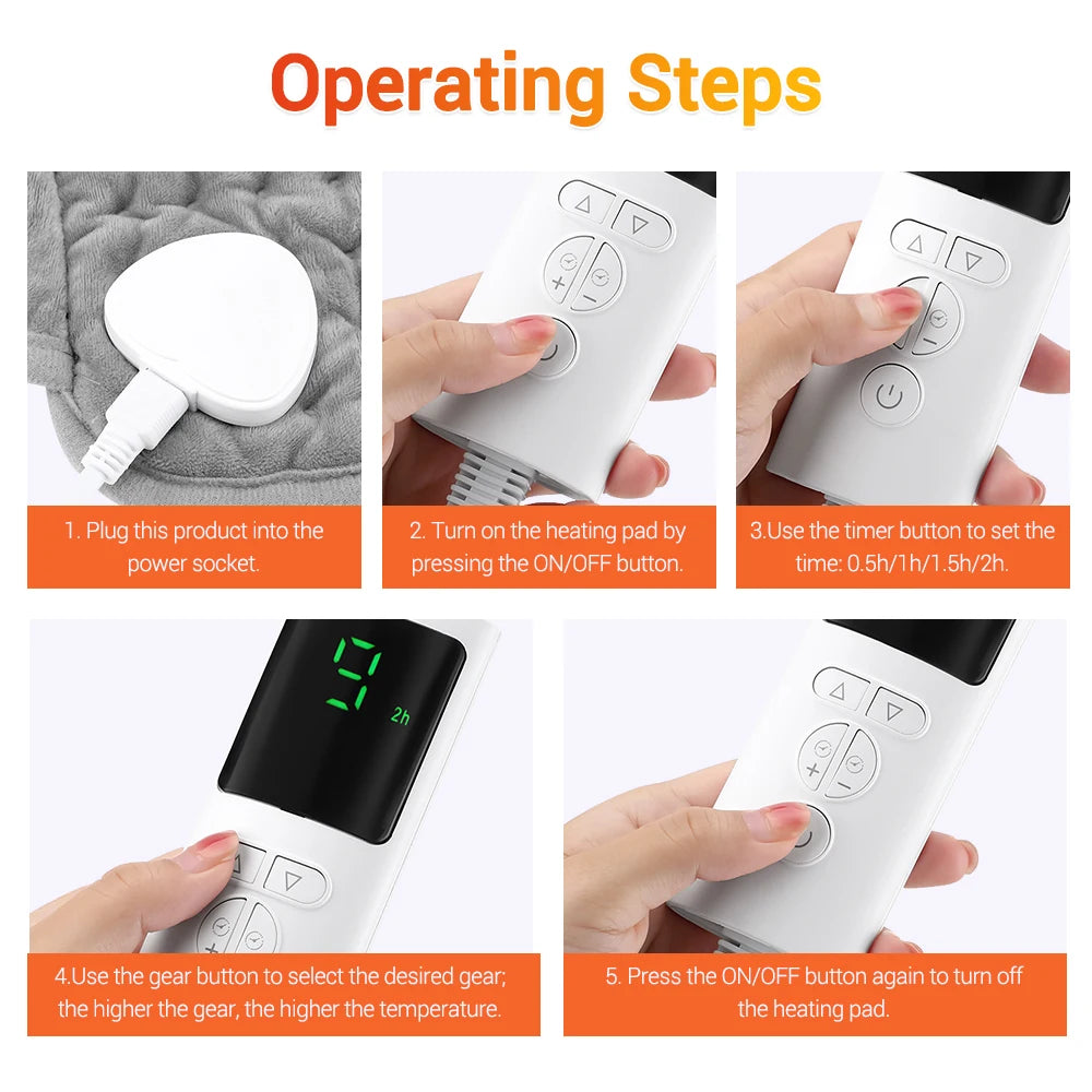 Multifunctional Thermal Electric Heating Pad Waist Lumbar Back Brace Band Support Warmth