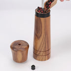 Wood Salt and Pepper Mills Set (with spare ceramic and brush)  Kitchen