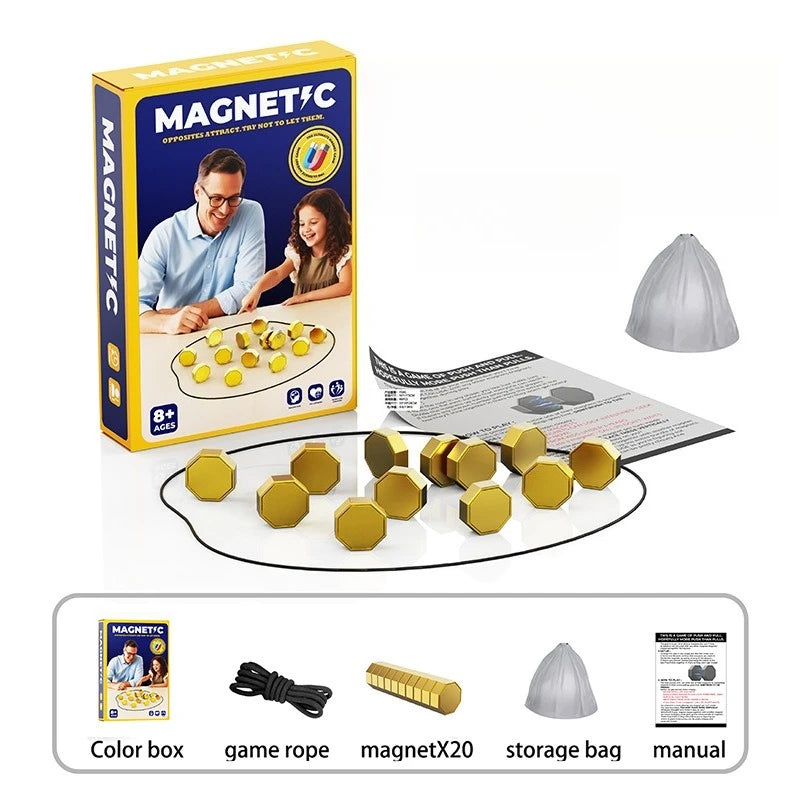 Magnetic Chess Board Game Interactive Magnetic Stones Strategy Game for Adults Kids Portable Travel Desktop