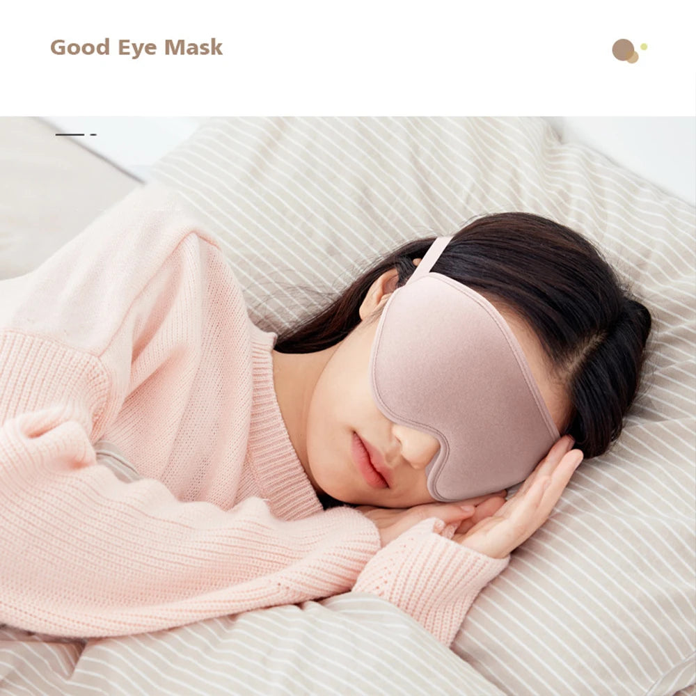 3D Sleep Mask Blindfold Soft Memory Foam 99% Blockout