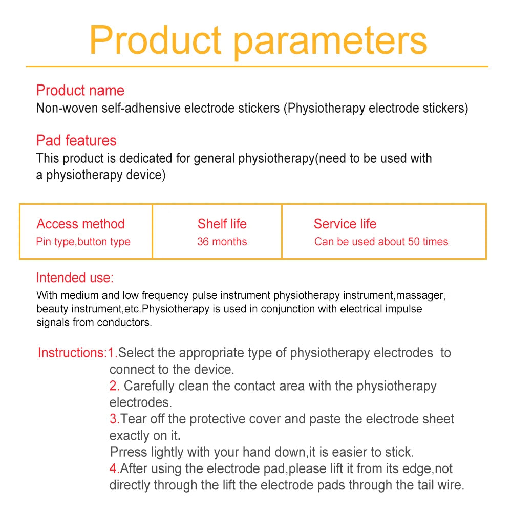 50/100Pcs 3cm Round Electrode Pads For Tens EMS Muscle Stimulator Massager Reusable