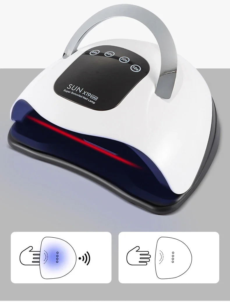 320W Professional Nail Dryer For Manicure Powerful UV Gel Lamp 72 LEDS UV Gel Varnish LCD Display Nail Salon Equipment