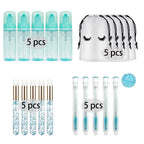 20/40PCS Suit 60ML Empty Pump Bottle Eyelash Shampoo Tool Travel Foam Dispenser Bottle Plastic Cleanser Soap Care