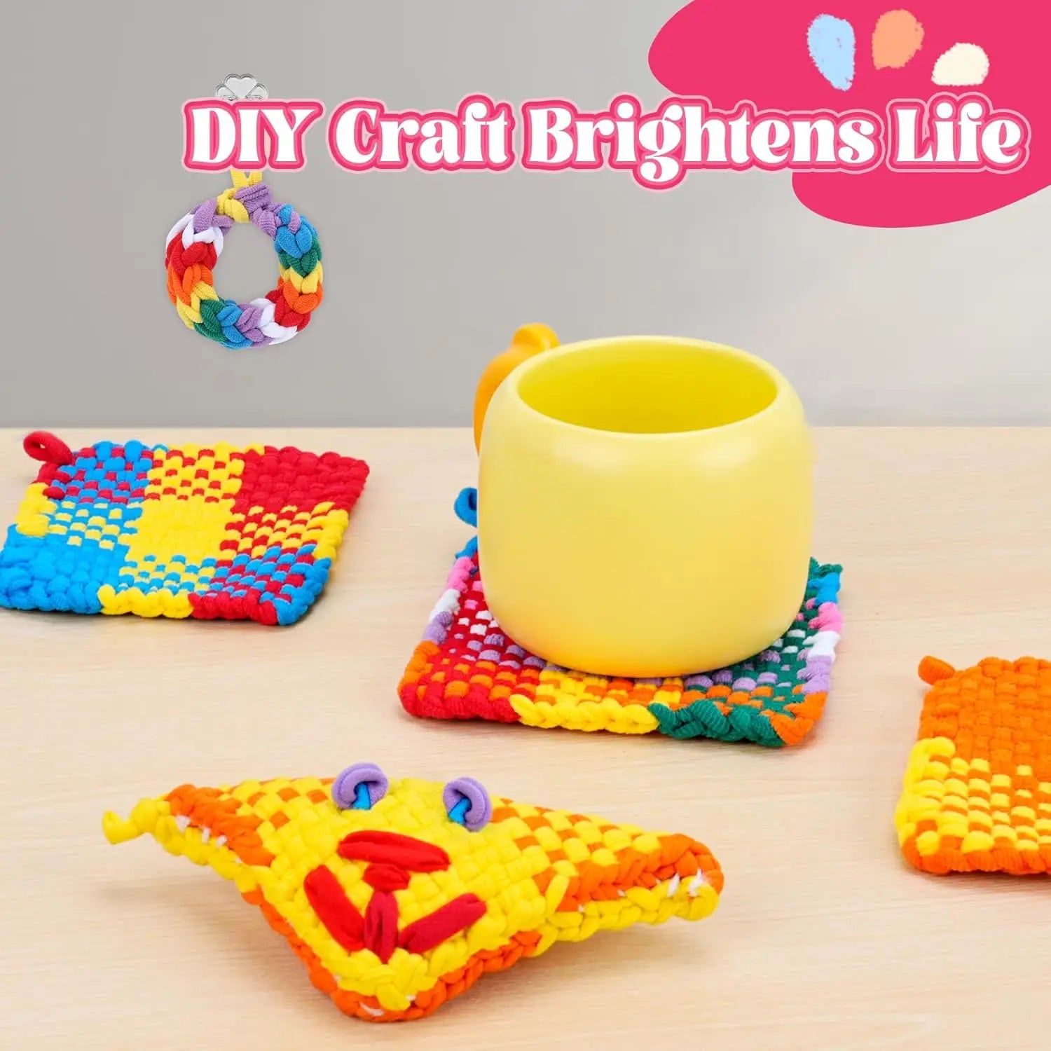 Weaving Loom Kit DIY Arts Crafts for Kids Adults Ideal Gifts Ages 5 6 7 8-12 13, Easy Potholder