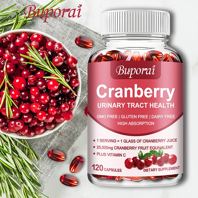 Cranberry Capsules Supports Cardiovascular Health Enhances Immunity Supports Urinary Tract Health