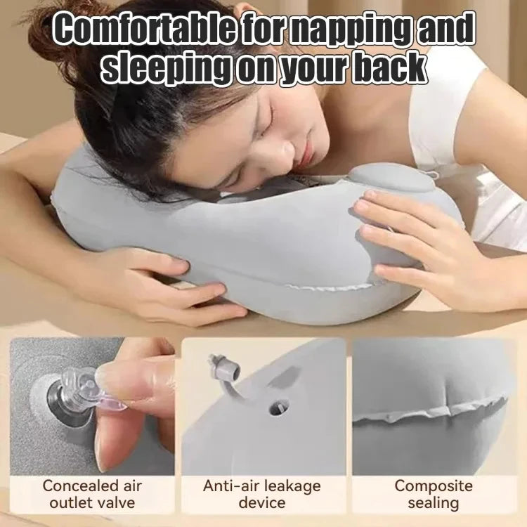 Travel Neck Pillow Inflatable Airplane U-shaped Cervical Orthopedic Portable Foldable