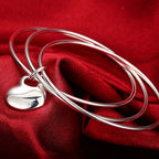 Trendy 925 Sterling Silver Bracelet Fashion Jewelry Adjustment Cuff