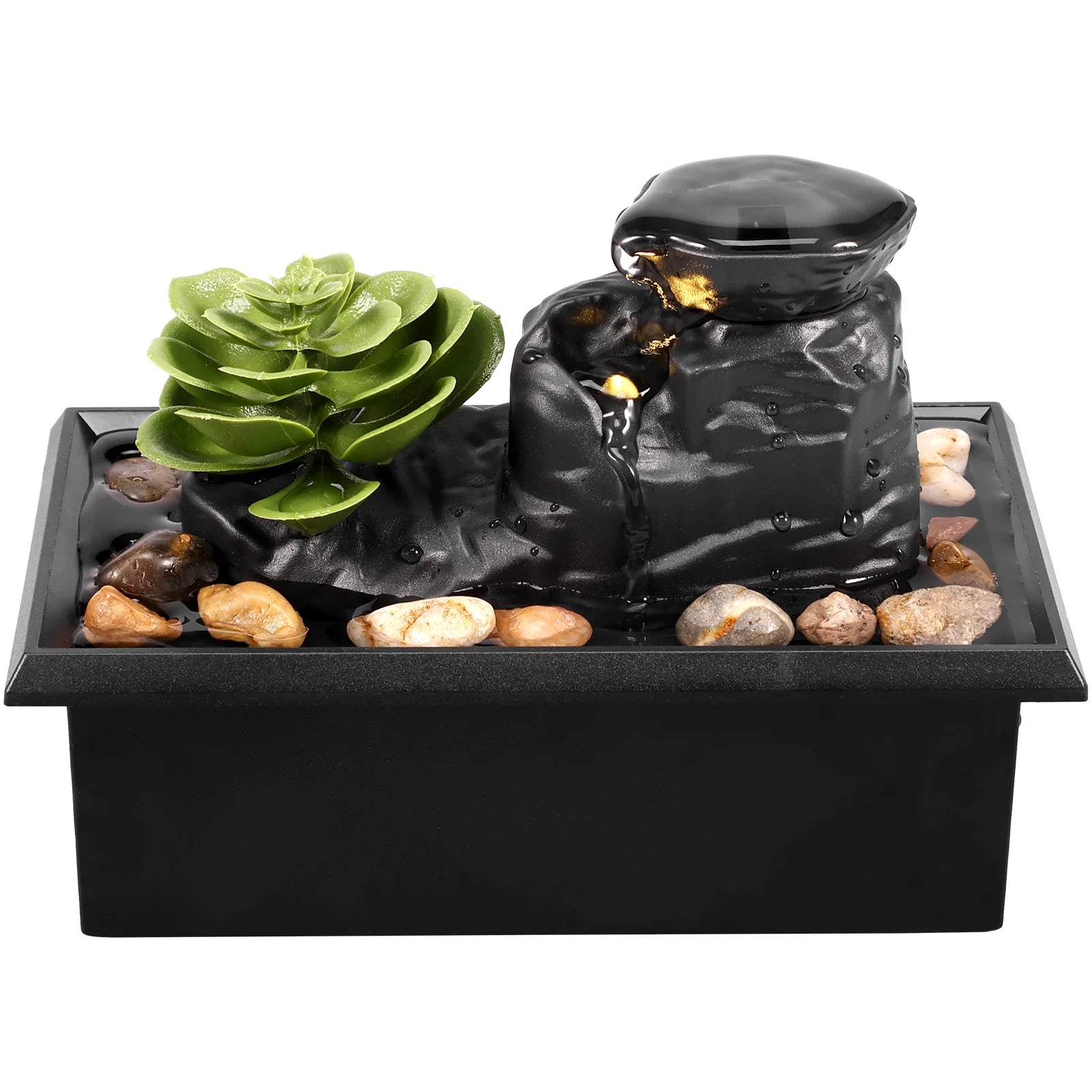 Desktop Waterfall Decoration Flowing Water Small Living Room Office Tabletop Fountain