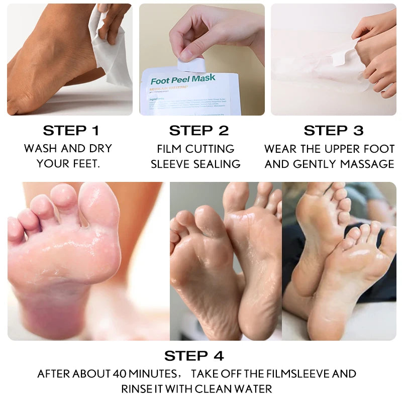 Aloe Foot Peel Mask For Dry Rough Cracked Feet