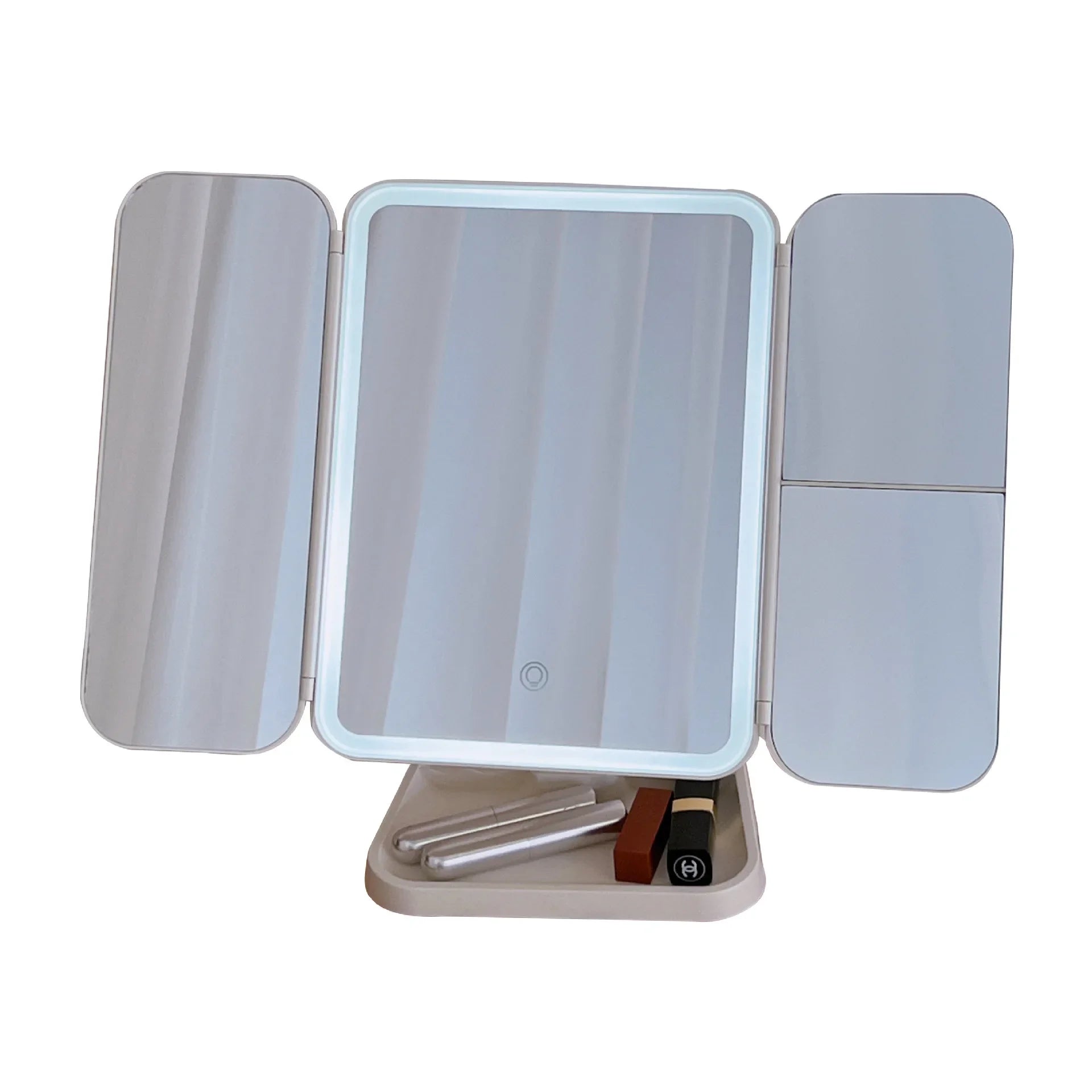 Trifold Makeup Mirror LED Lights Trifold