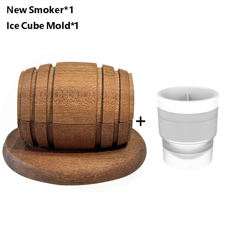 Whiskey Smoker Kit with Wood Chips 4 Flavors Old Fashioned Drink Smoker Infuser Cocktails Bourbon Gifts
