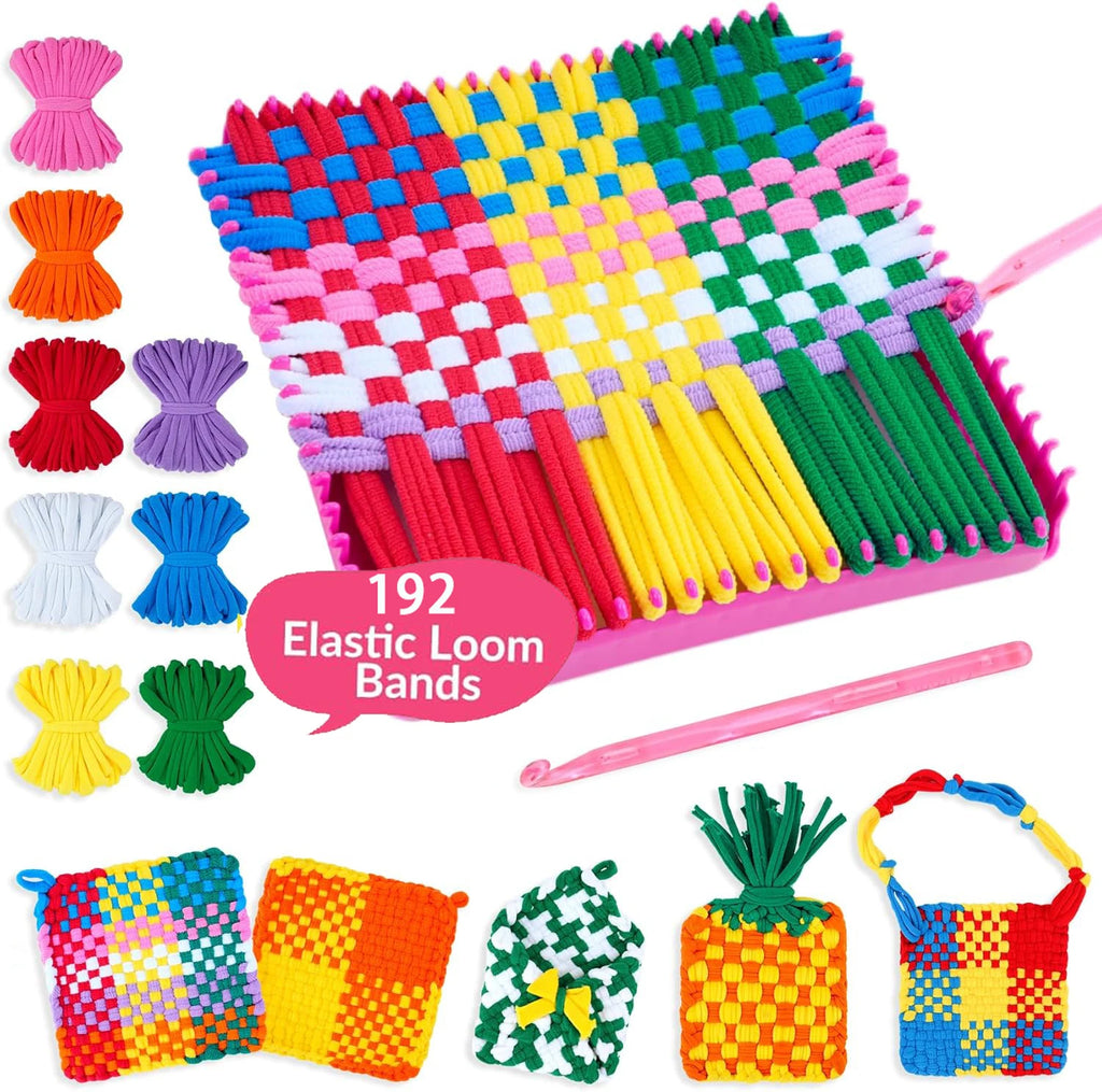 Weaving Loom Kit DIY Arts Crafts for Kids Adults Ideal Gifts Ages 5 6 7 8-12 13, Easy Potholder