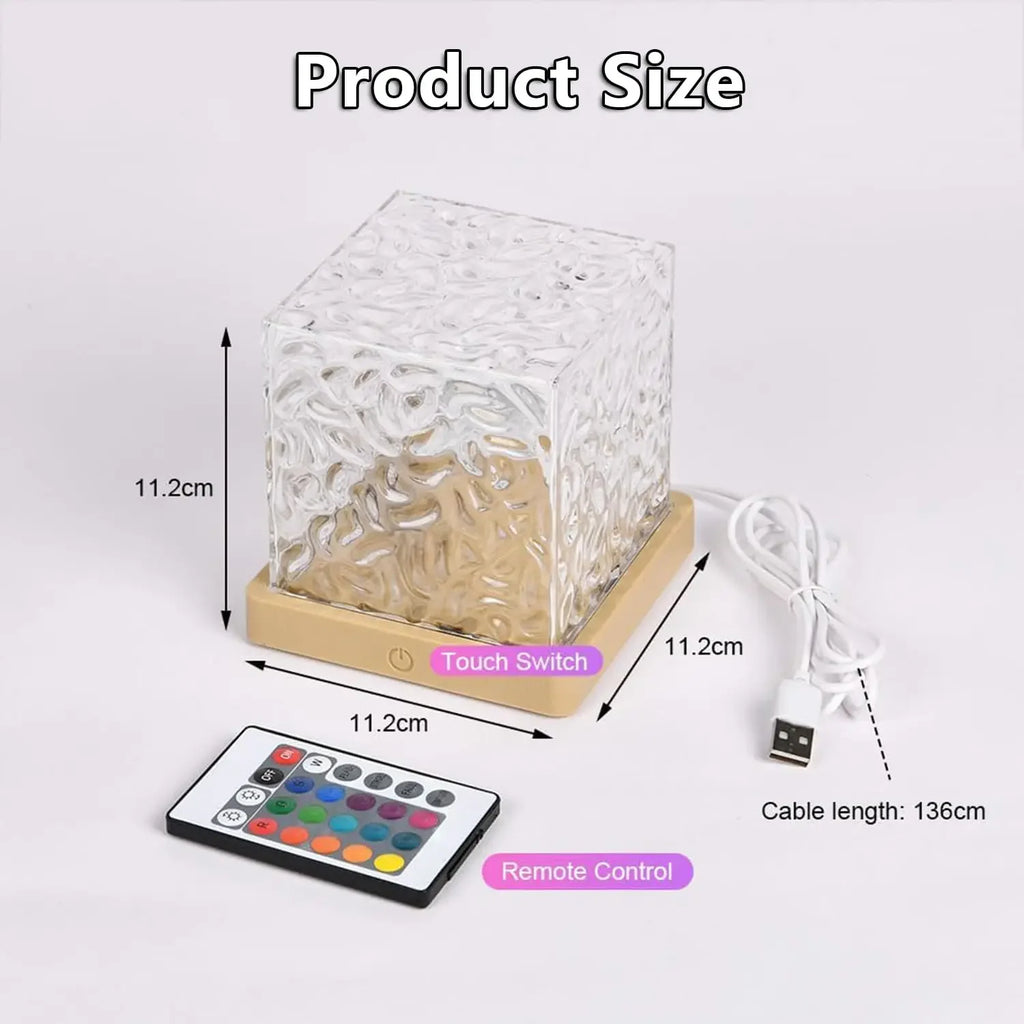 Ocean Wave Projector Light 16 Colors Glow Lamp Home Office Bar Restaurant Night Light