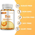 Vitamin B12 for Mood, Brain, Nervous System, Energy, Metabolism, Fatigue, Heart Health