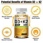 Vitamin D3 5000IU and 200 Mcg Vitamin K2 (MK-7) Capsules