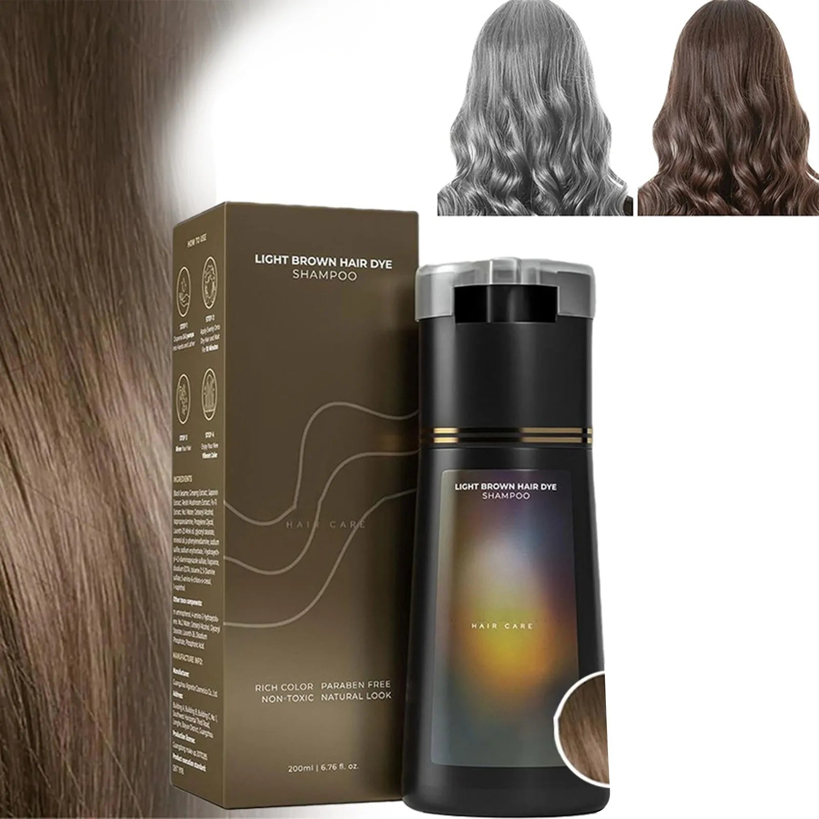 Polar Hair Dye Shampoo for Gray Hair Coverage Instant for Women